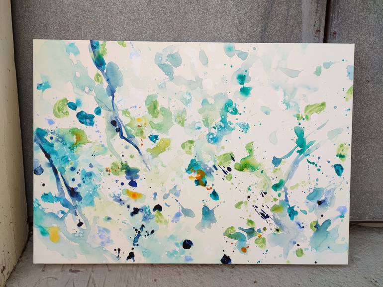 Original Abstract Water Painting by Laura Alonso Medina