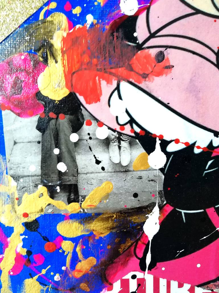 Original Abstract Pop Culture/Celebrity Collage by Alina Zvyagintceva 