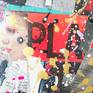Mixed media on canvas
Paris, France 
This Painting is varnished and on stretched canvas is ready to hang with edges painted. 

In this work, I argue that pleasure is not rocket science.
