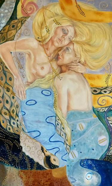 Portrait of the Author and Her Sister', inspired by Gustav Klimt thumb