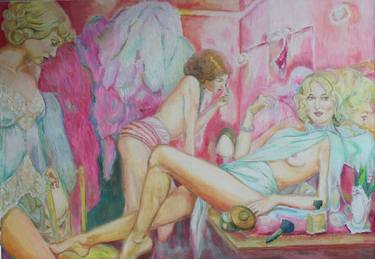 La Vie en Rose, Original Erotic Oil Painting thumb