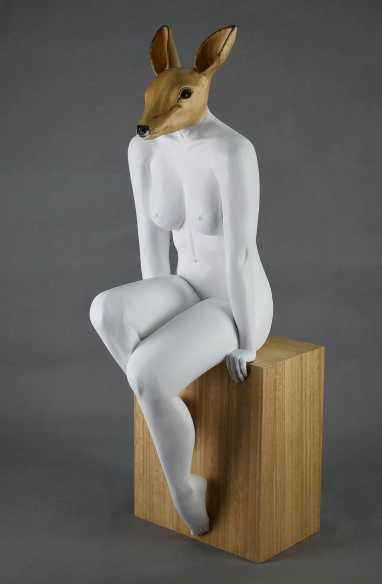 Original Modern Nude Sculpture by Lee Forester