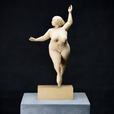 Original Figurative Nude Sculpture by Lee Forester