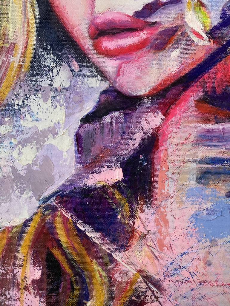 Original Abstract Portrait Painting by Roberta Foffo