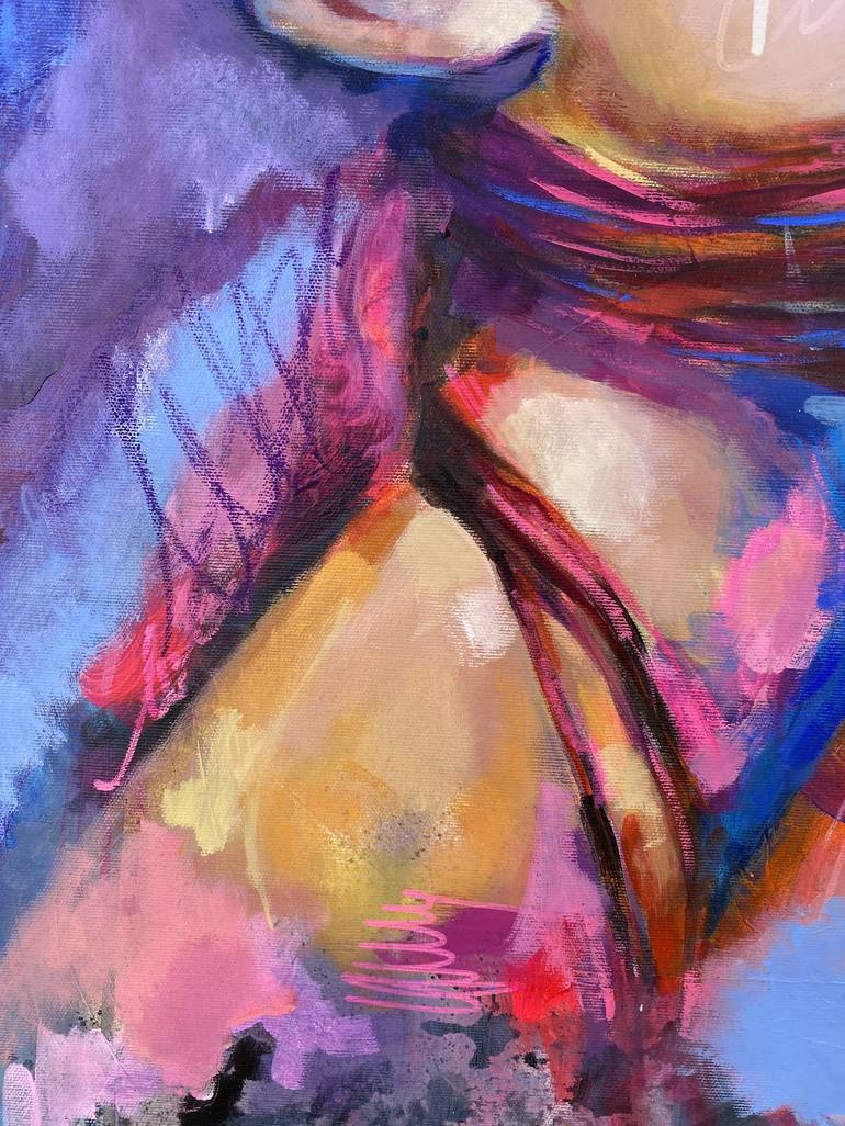 Original Abstract Portrait Painting by Roberta Foffo