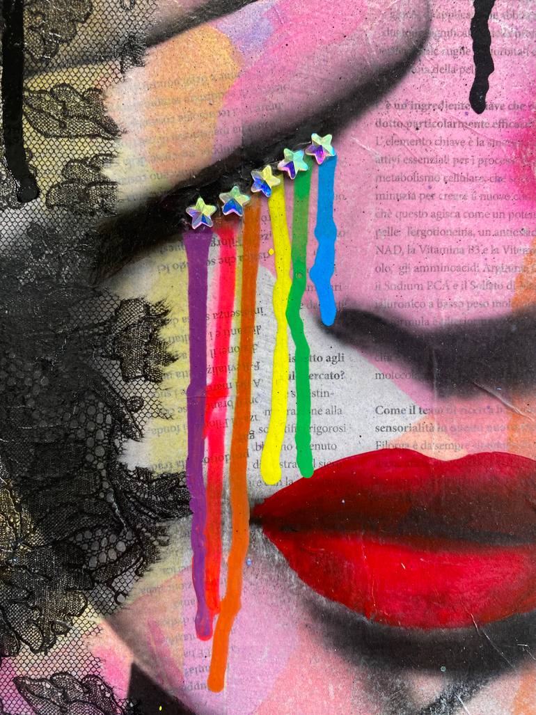 Original Pop Art Pop Culture/Celebrity Mixed Media by Roberta Foffo