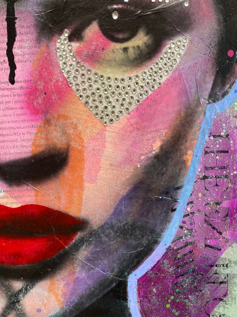 Original Pop Art Pop Culture/Celebrity Mixed Media by Roberta Foffo
