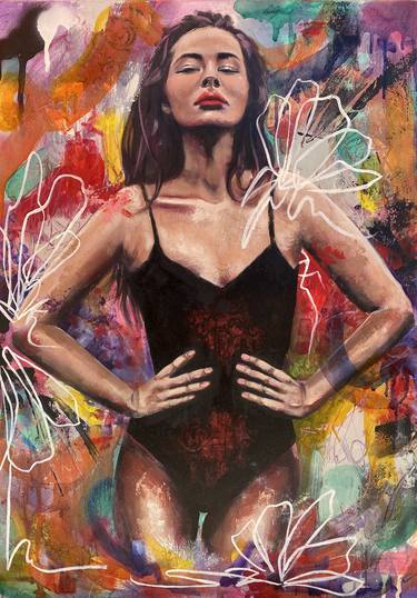 Original Figurative Women Paintings by Roberta Foffo