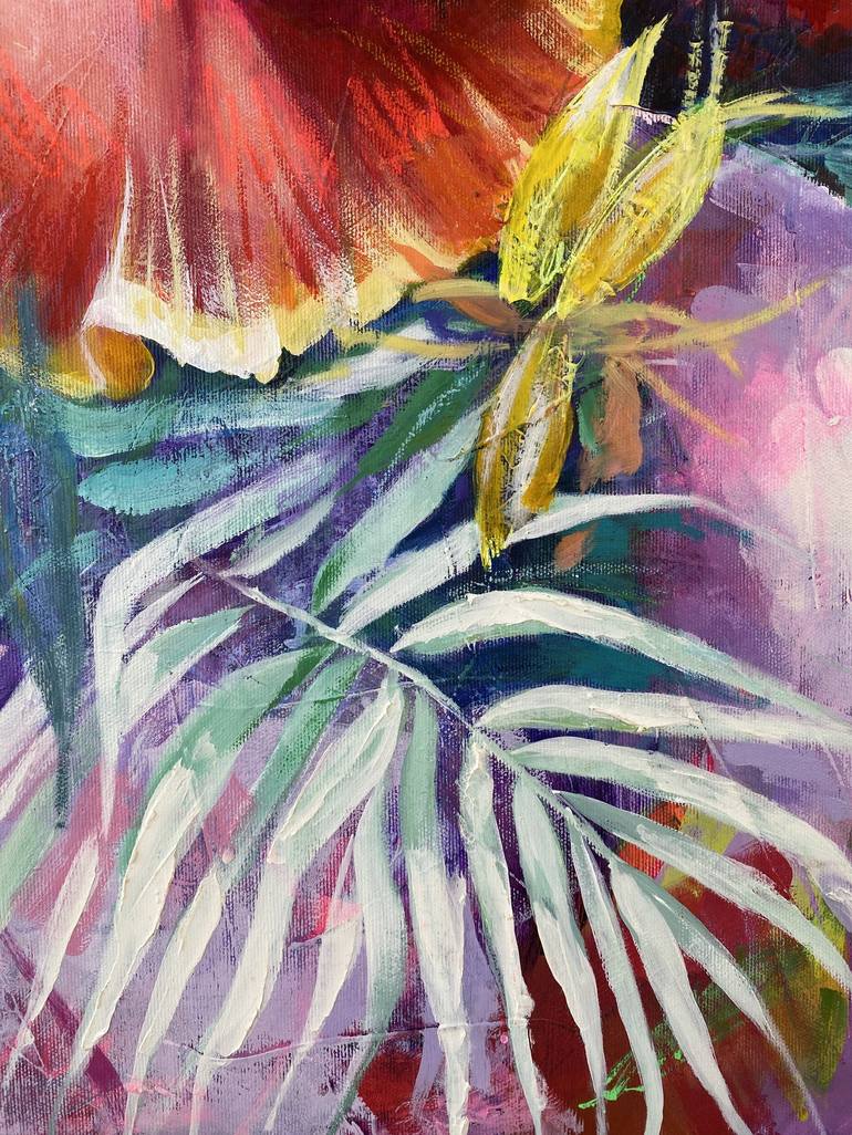 Blossom into a rare flower Painting by Roberta Foffo | Saatchi Art