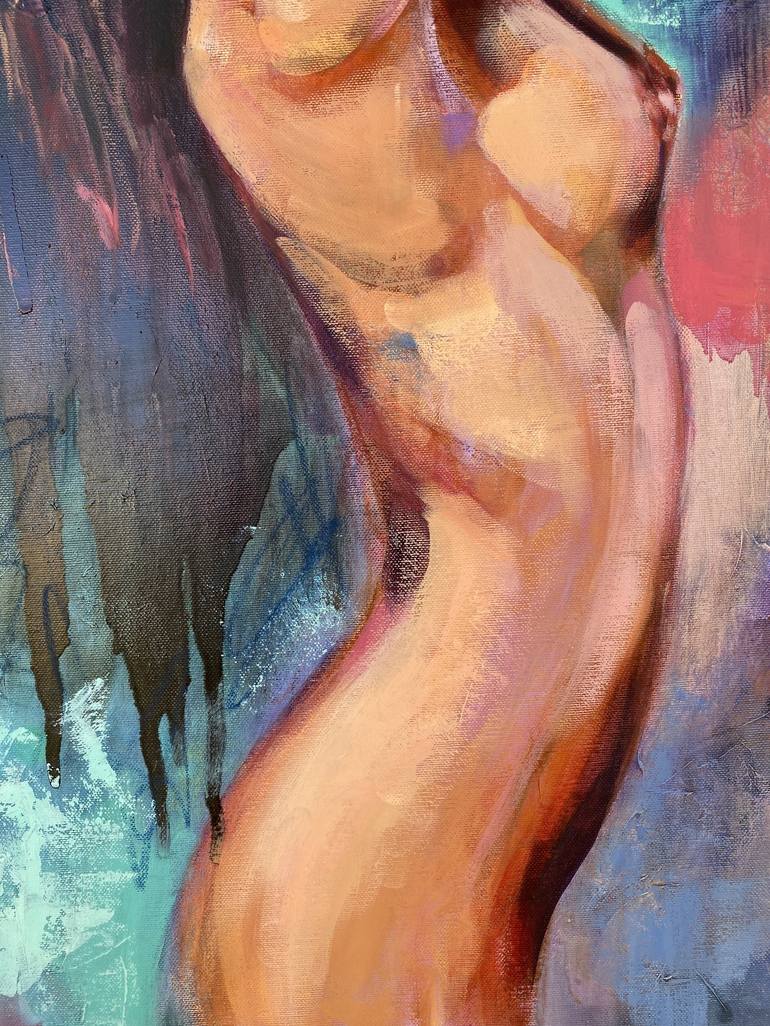 Original Abstract Expressionism Nude Painting by Roberta Foffo