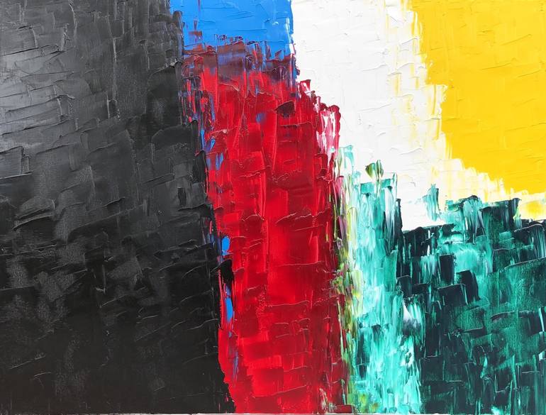 Original Abstract Painting by Hugo Auler Jr | Abstract Art on Canvas | Contrast