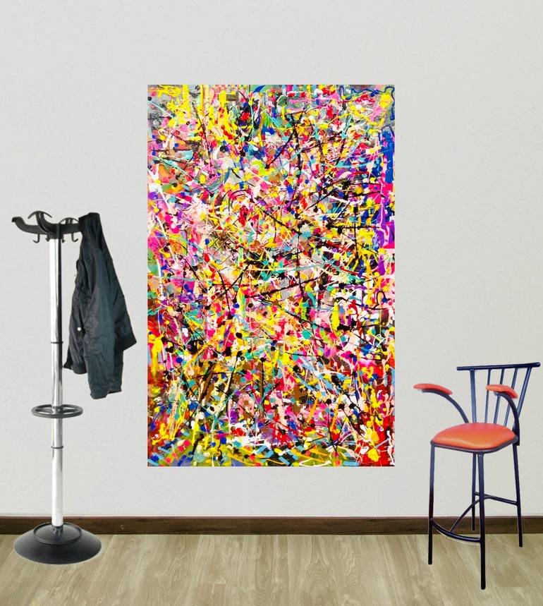 Original Pop Art Interiors Painting by Hakai Sanchez