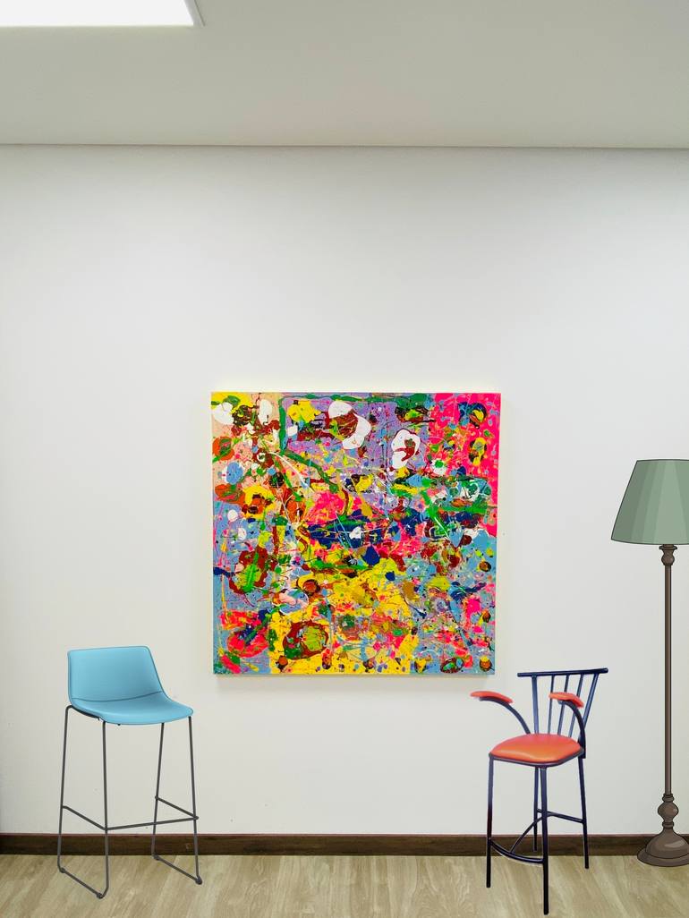 Original Pop Art Interiors Painting by Hakai Sanchez