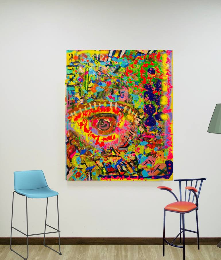 Original Abstract Interiors Painting by Hakai Sanchez