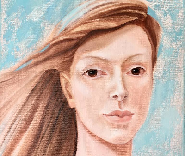 Original Contemporary Portrait Painting by Svetlana Rezvaya