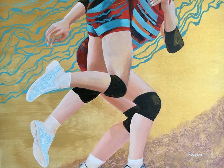 Original Contemporary Sport Painting by Svetlana Rezvaya