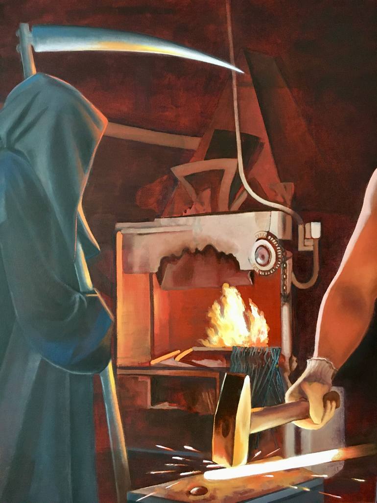 Original Contemporary Classical Mythology Painting by Svetlana Rezvaya