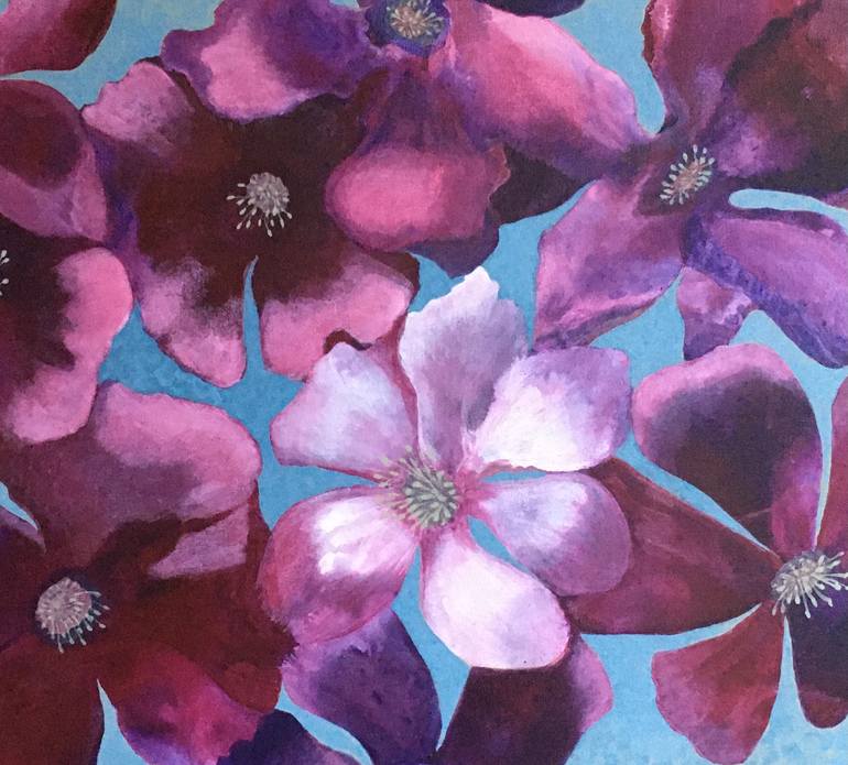 Original Contemporary Floral Painting by Svetlana Rezvaya