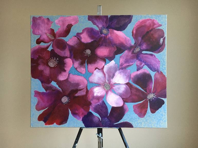 Original Contemporary Floral Painting by Svetlana Rezvaya