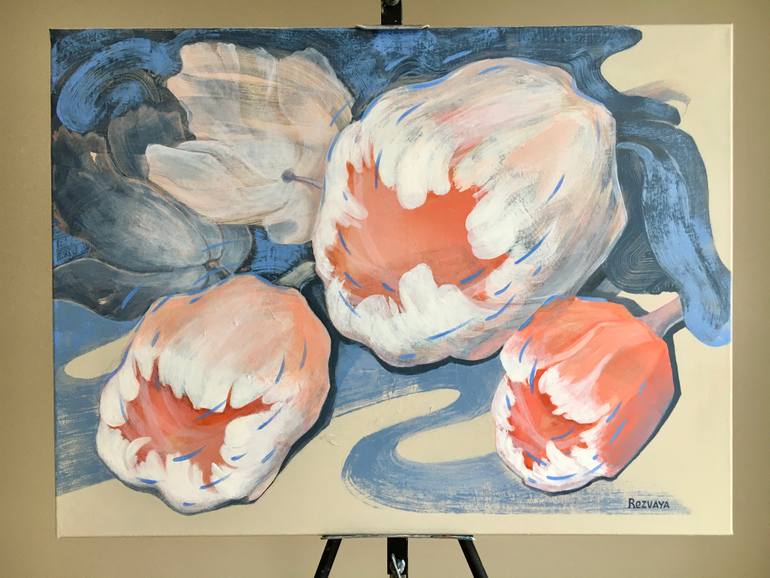 Original Contemporary Floral Painting by Svetlana Rezvaya