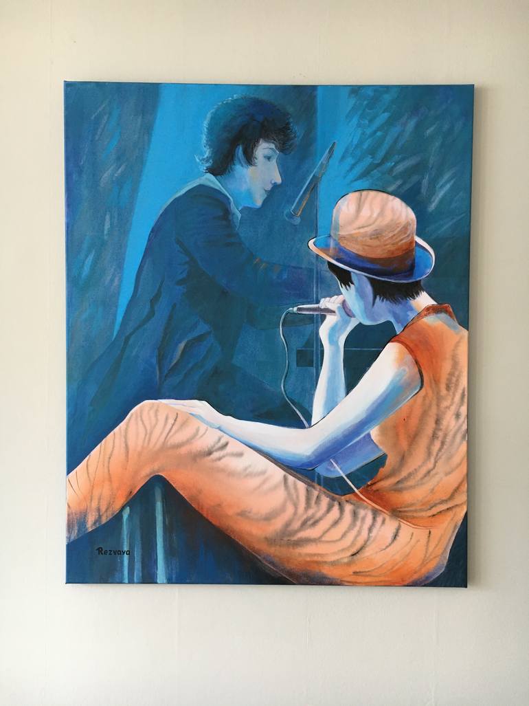 Original Figurative Music Painting by Svetlana Rezvaya