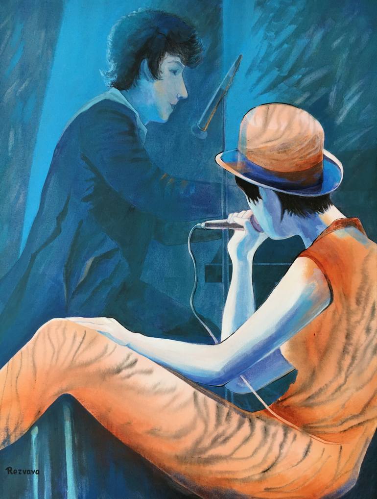 Original Figurative Music Painting by Svetlana Rezvaya