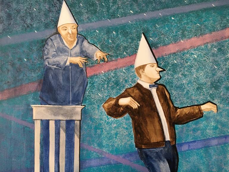 Original Conceptual People Painting by Svetlana Rezvaya