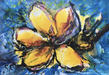 Original Expressionism Botanic Paintings by Svetlana Rezvaya