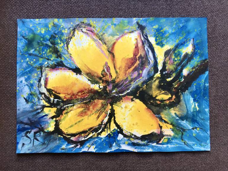 Original Expressionism Botanic Painting by Svetlana Rezvaya