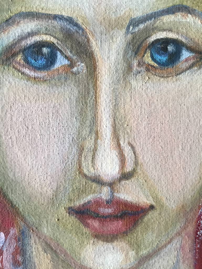 Original Expressionism Portrait Painting by Nina Zemlynaya