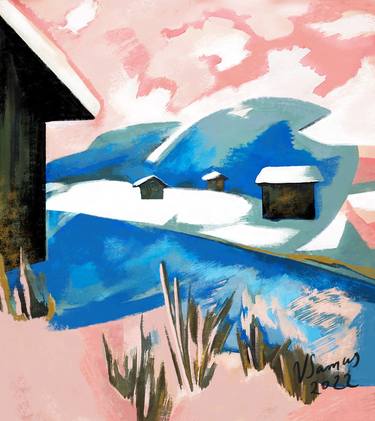 Original Expressionism Landscape Paintings by Valentina Samus