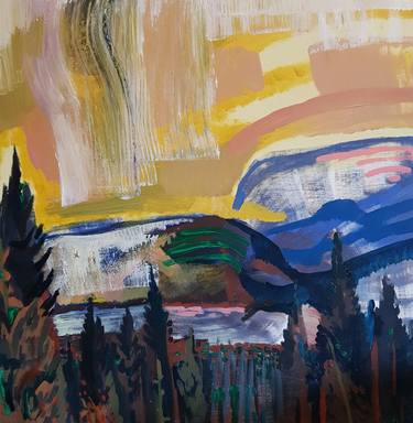 Print of Expressionism Landscape Paintings by Valentina Samus