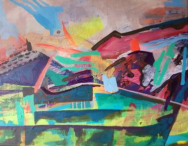 Original Abstract Expressionism Landscape Paintings by Valentina Samus