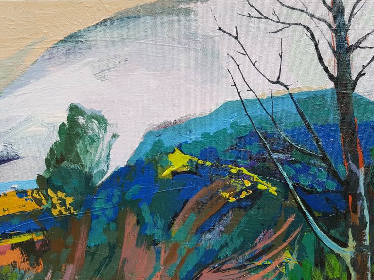 Original Expressionism Landscape Painting by Valentina Samus