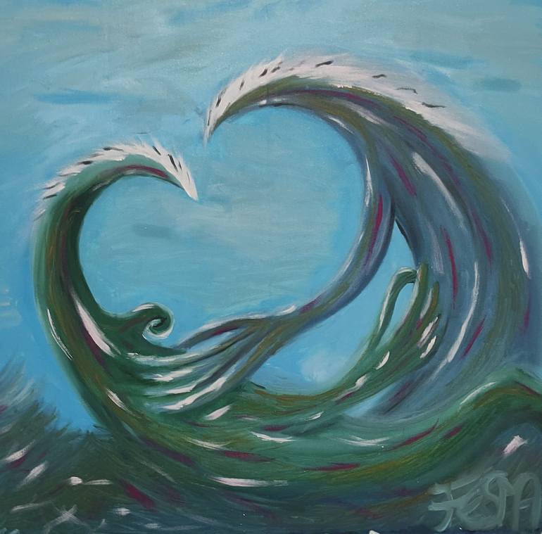 School Sexkiss Com - Passion and Sea #1 Painting by FESMA art | Saatchi Art