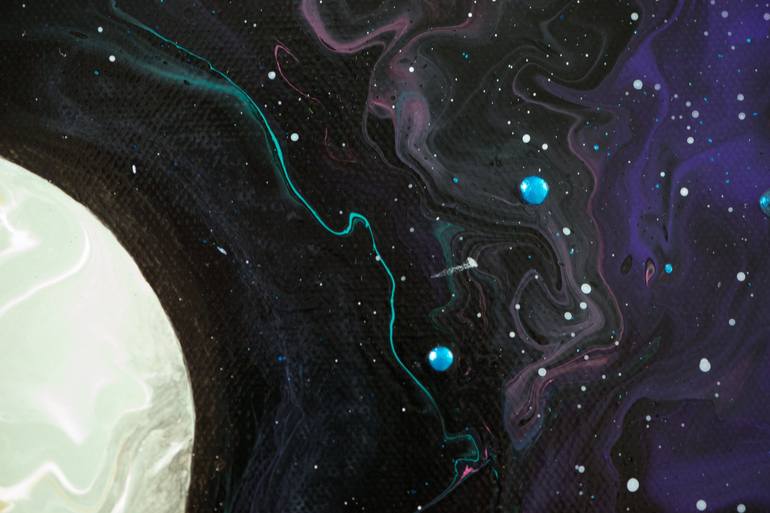 Original Contemporary Outer Space Painting by Carola Vahldiek