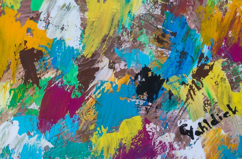 Original Abstract Expressionism Abstract Painting by Carola Vahldiek