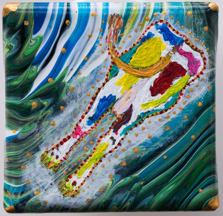 Original Abstract Expressionism Animal Painting by Carola Vahldiek