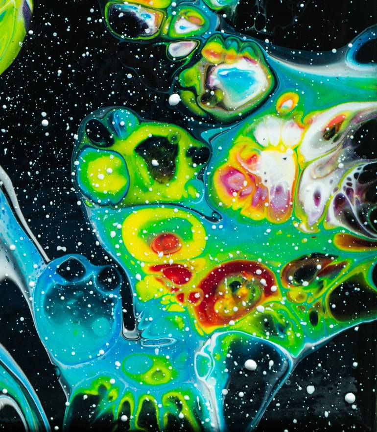 Original Outer Space Painting by Carola Vahldiek