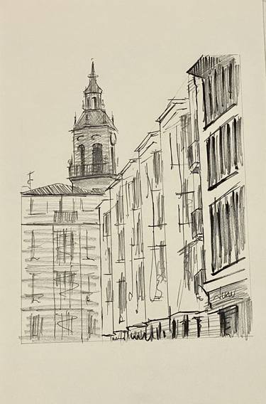 Print of Cities Drawings by Juan Vicente