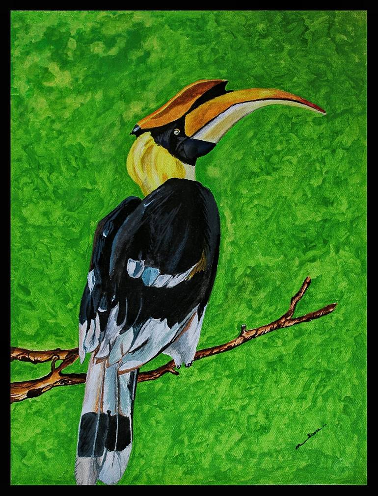 hornbill painting