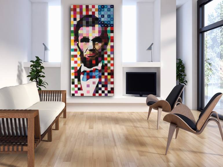 Original Cubism Politics Painting by Rony Sussan
