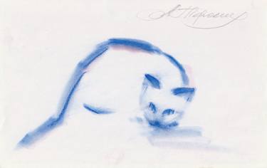Original Expressionism Animal Drawings by Anastasia Terskih
