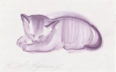 Original Cats Drawings by Anastasia Terskih