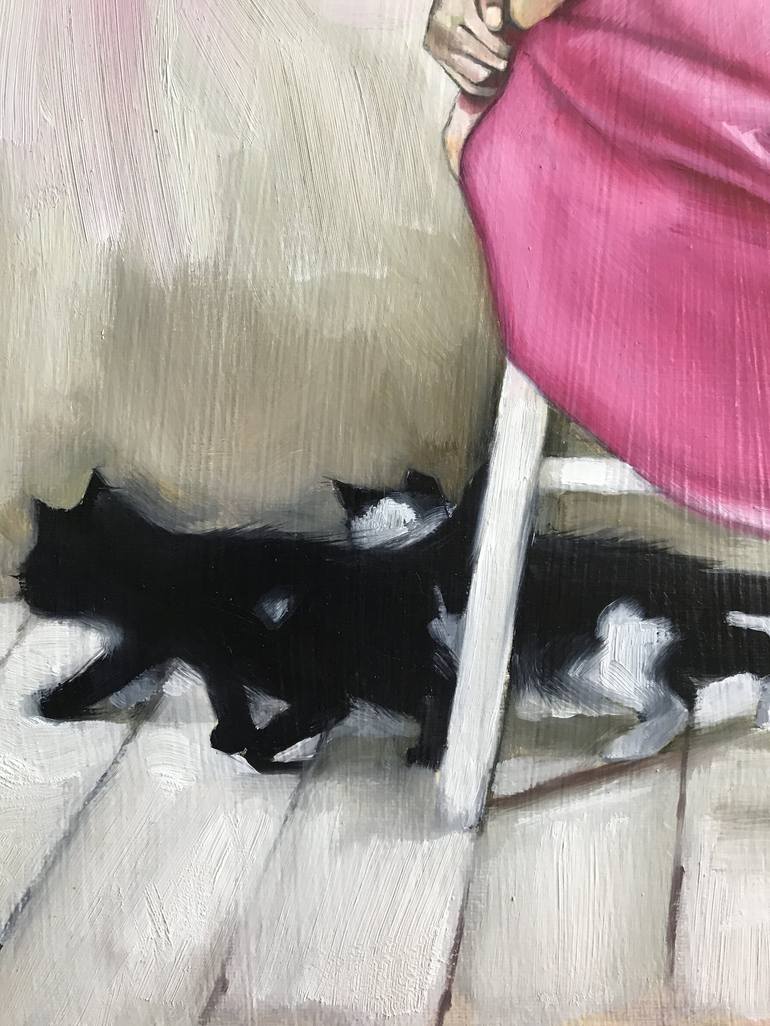 Original Contemporary Cats Painting by Anastasia Terskih