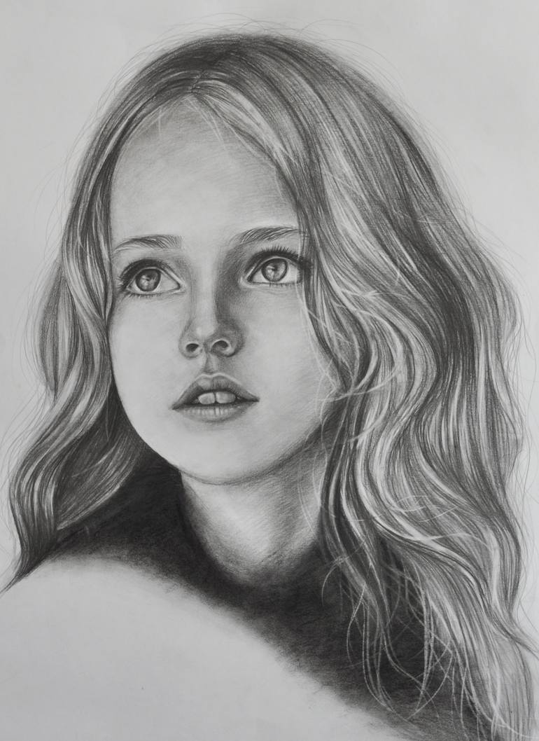 teenage girl face drawing