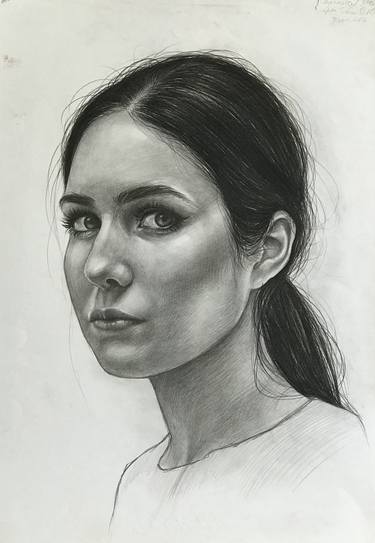 Original Modern Portrait Drawings by Anastasia Terskih