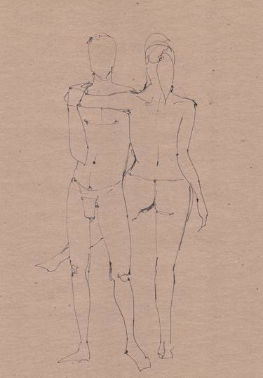 Original Figurative People Drawings by Anastasia Terskih