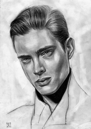 Original Portraiture Men Drawings by Anastasia Terskih