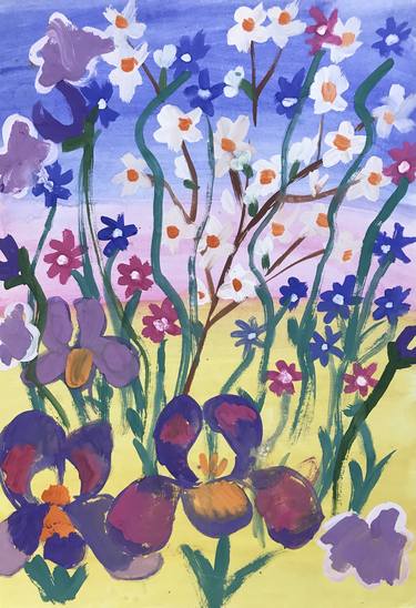 Original Abstract Floral Paintings by Anastasia Terskih